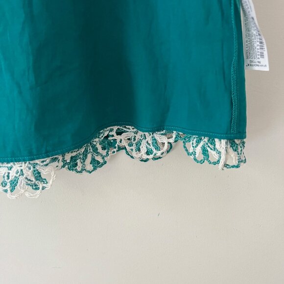 New ZARA Crochet Floral Green Mini Dress, size XS - Picture 15 of 16